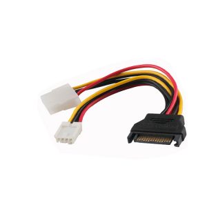 15 pin SATA male to 4 pin Molex LP4 SP4 Power Cable