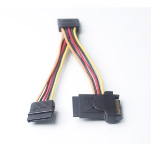 15 pin SATA male to female power splitter cable