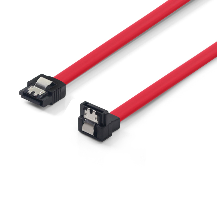 SATA 7 פִּין 90 degree cable with latch