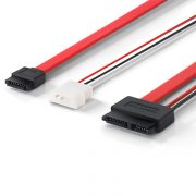 Slim SATA 13 pin to 7pin SATA and Molex Power cable
