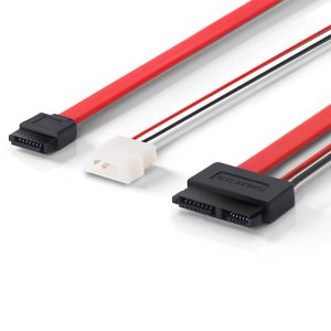 Slimline sata to sata 7 pin with LP4 Power cable