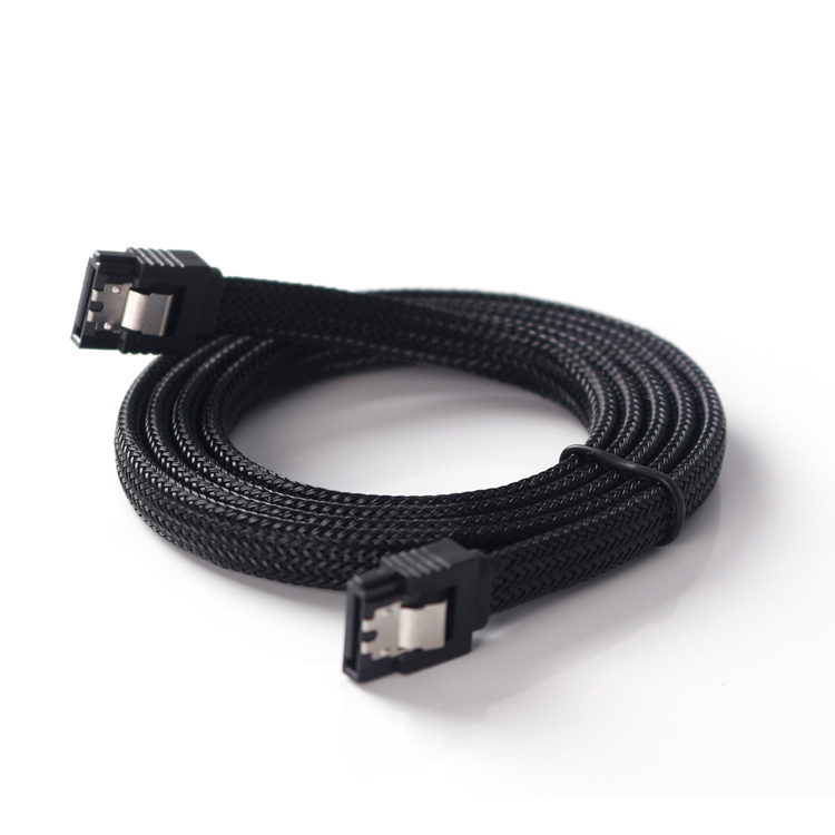 nylon braid sata cable with locking latch