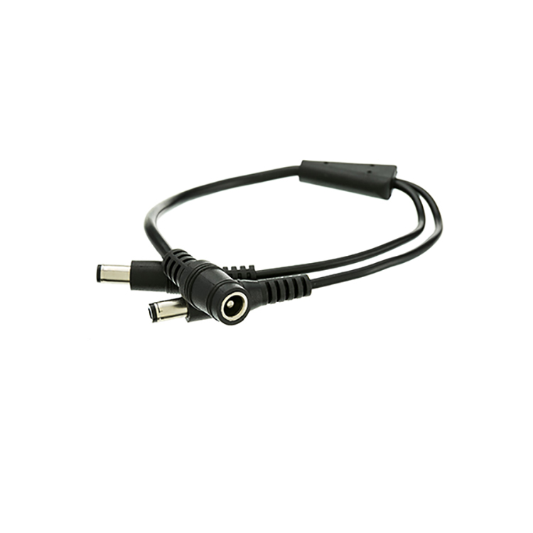 1 Mujer a 2 Cable divisor DC macho de 5,5 mm x 2,1 mm