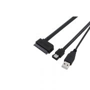 2.5” Pevný disk SATA 22pin to eSATA Data USB napájený kabelový adaptér