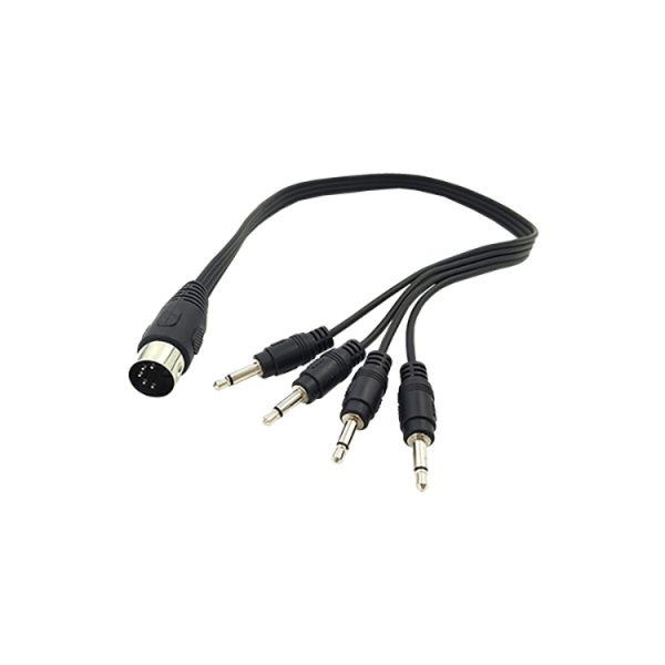 5 PIN MIDI DIN male to 4x 3.5mm male AUDIO Cable