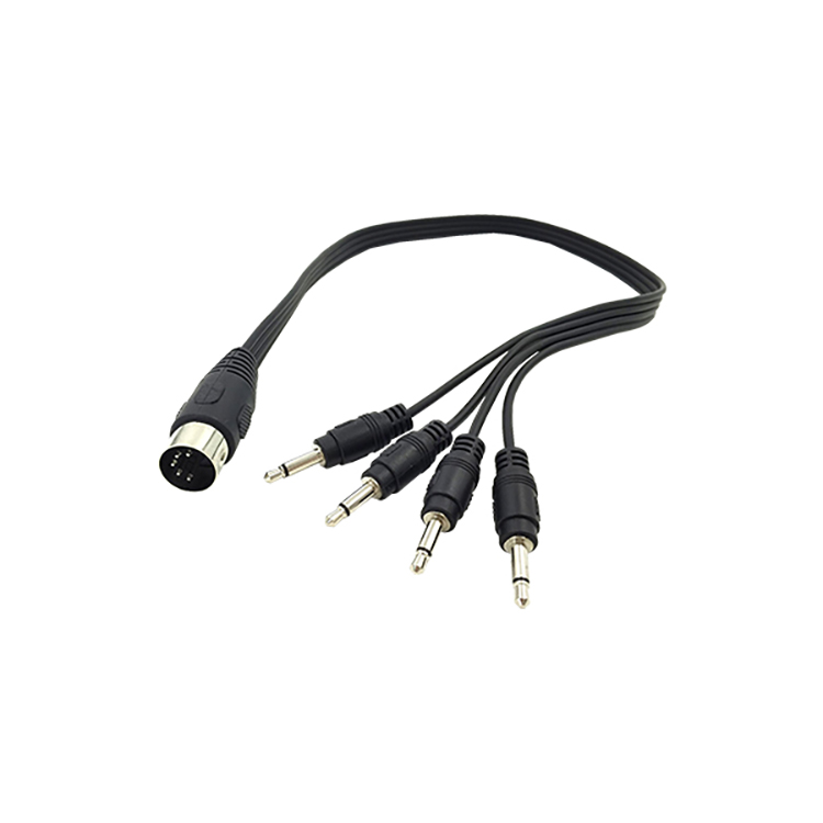 5 Pin DIN Plug Male to 4 X 3.5MM male audio Cable