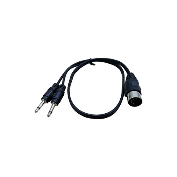 5 Штыревой штекер DIN для двойного кабеля-разветвителя TRS MIDI Y 3,5 мм