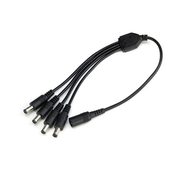 DC 5,5×2.1mm Female to 4 Male Power Splitter Cable