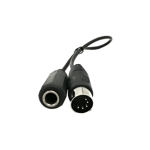 Midi Din 5 pino para cabo de áudio estéreo TRS de 6,35 mm