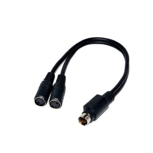S-Video Male To 2 way S-Video Female Y Splitter Cable