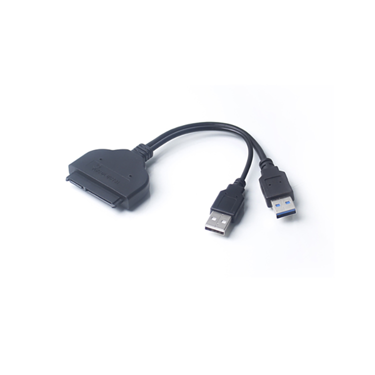22 Fäst SATA till USB 3.0 med extern USB-strömkabel