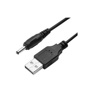 DC 3.5mm Plug to USB A male spring coiled Power Cable