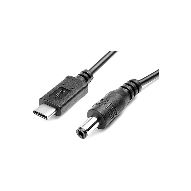 Cable de cargador de alimentación tipo c a CC de 5,5x2,5 mm