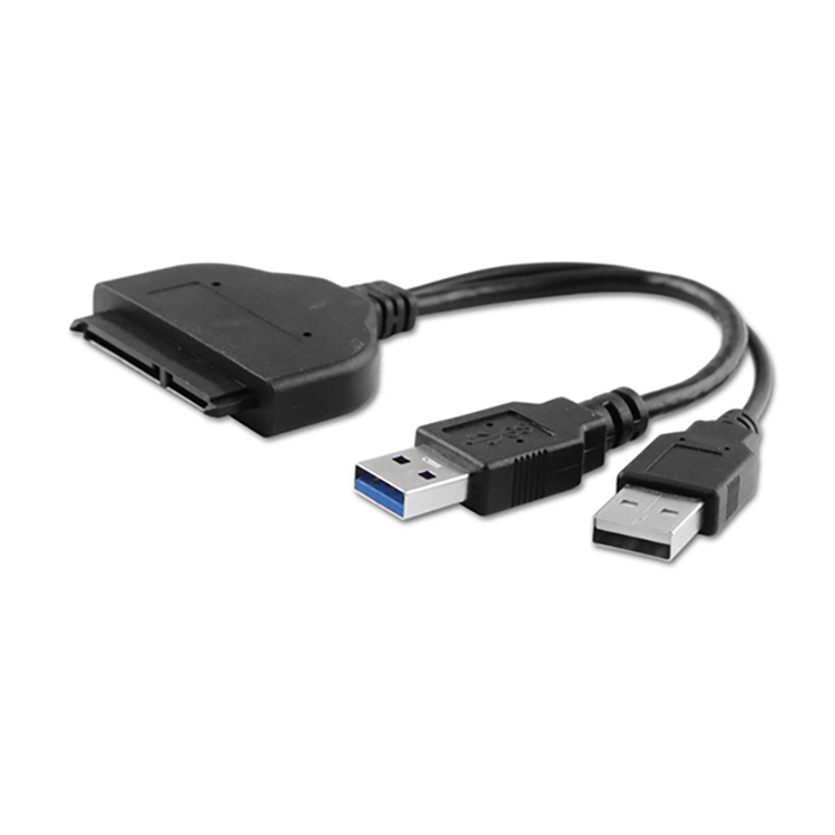 USB3.0 zu SATA III 22pin Kabel für 2.5" HDD/SSD mit zusätzlichem USB