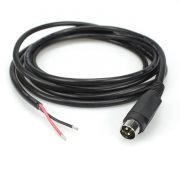 12v 3 pin din male to open end Power Cable