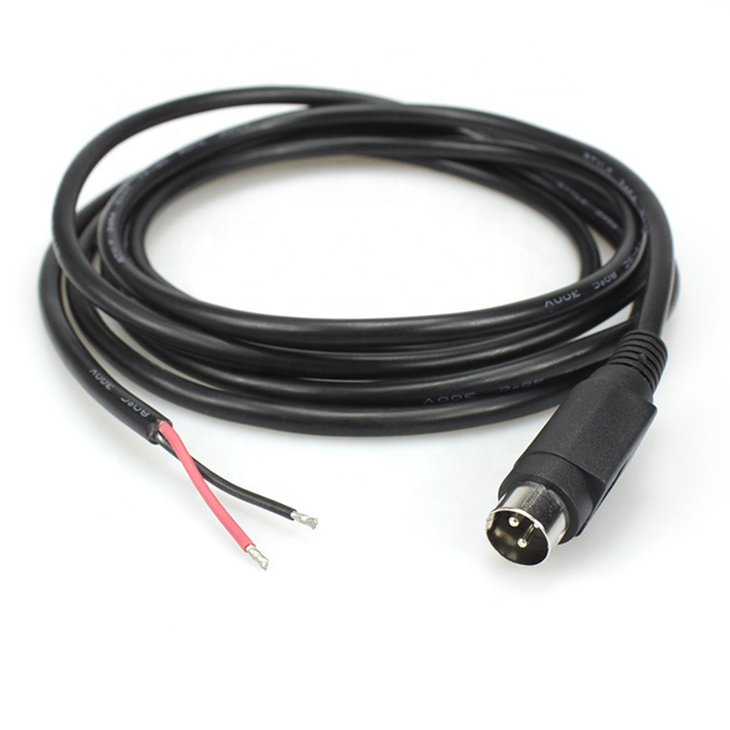 DIN 41524 3 Pin Male Connector open power Cable