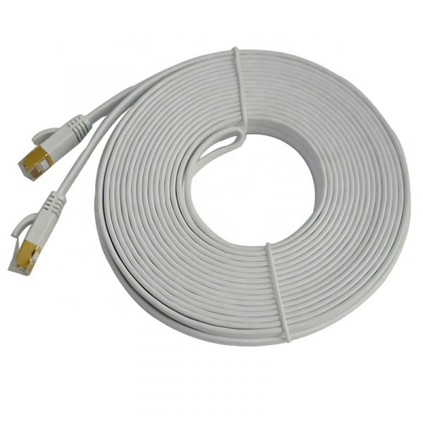 Flexible Flat 32AWG SSTP Cat 7 Network Cable