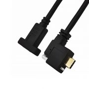 Panel Mount right angle USB Type C Cable with Screw