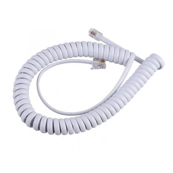RJ11 4P4C Coil Sprial Telephone Cable Cord