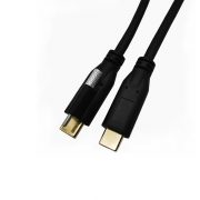 USB Typ-C hane till hane kabel med enkel låsskruv