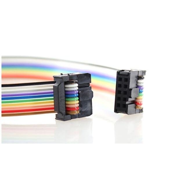 1.27mm IDC 10pin rainbow Jumper flat Cable