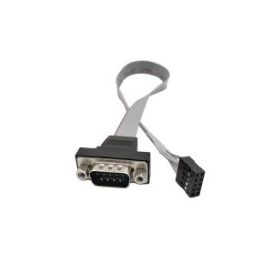 Serial Port DB9 Male to IDC 10 Pin Female Panel Mount Cable