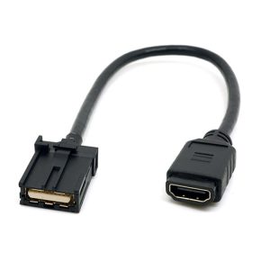 Gold Plated HDMI E to HDMI A Female Car Cable