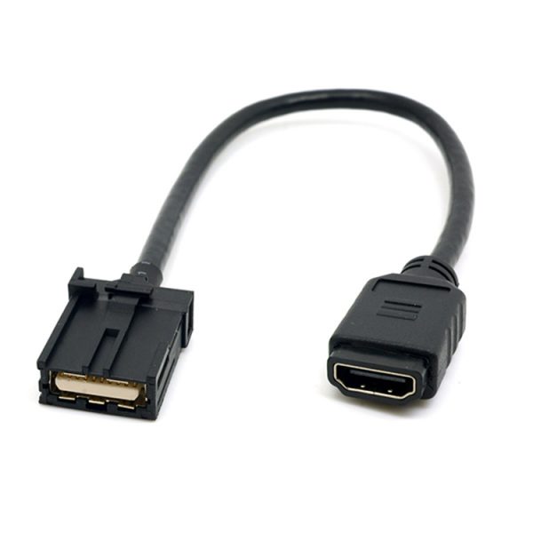24k Gold-Plated HDMI E to HDMI A Female Car Cable 