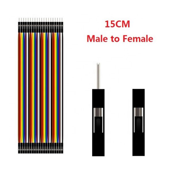 40 Pieza de cables de puente de color macho a hembra