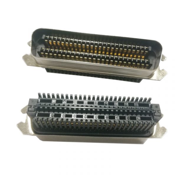 90 degree 2.16mm Pitch 100 pin IDC Male Connector 
