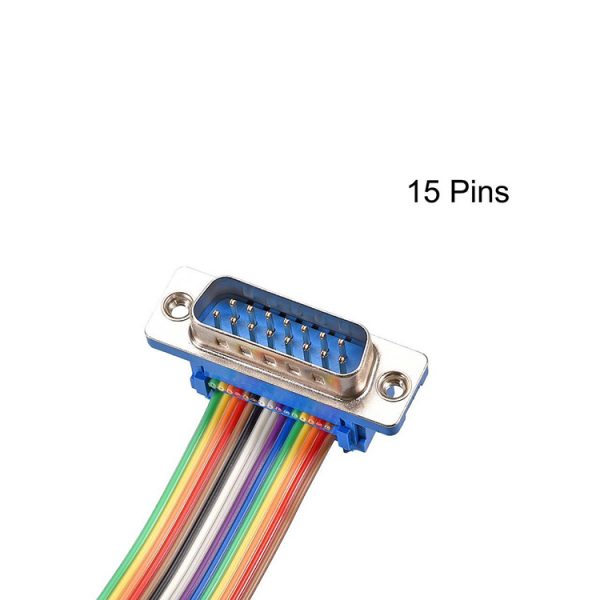 Sériový plochý plochý kabel DB15 ze zástrčky na zástrčku