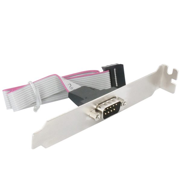 DB9 Male to IDC 10Pin Female Bracket Ribbon Cable