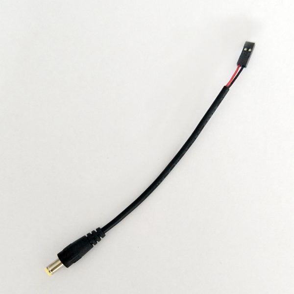 Dupont 2-pins connector naar DC 5.5 X 2,1 mm stekkerkabel