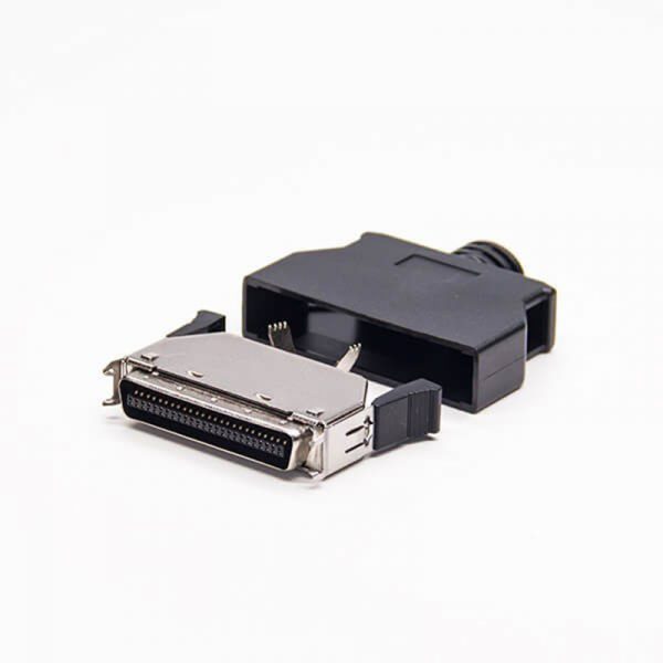 HPCN50 Pin SCSI Cable Connector with Latch Clip