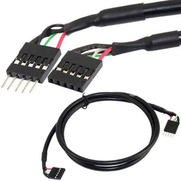 Inre 5 stift USB IDC Moderkort Header Kabel