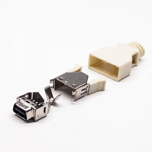 MDR 14 pin male SCSI Connector with Latches