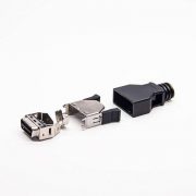 Push button MDR20 Pin Plug SCSI Connector