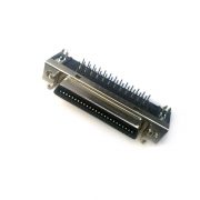 SCSI MDR Female 50 Pin Right Angle PCB Solder Connector