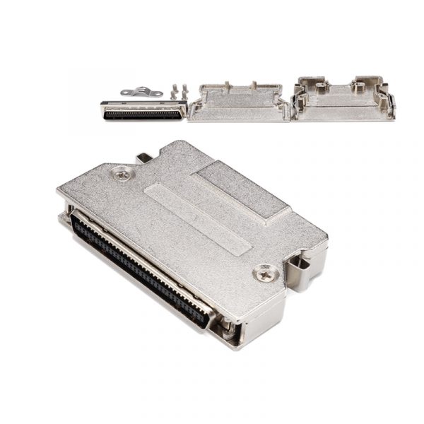 Soldeer HPCN 68 pin SCSI-kabelconnector met vergrendelingsclip