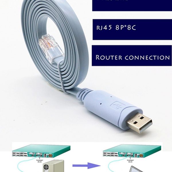 USB to RJ45 Console Cable Serial Router Adapter