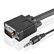 15 pin VGA HD15 with 3.5mm Stereo Audio Cable