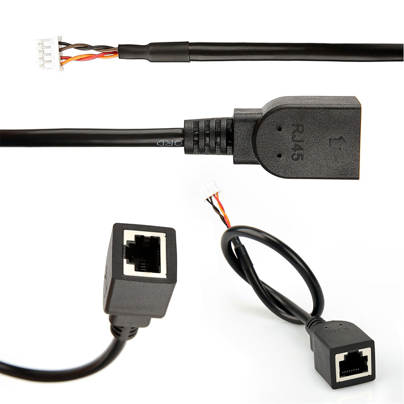 Câble adaptateur téléphonique RJ11 - RJ45 - Câble adaptateur téléphonique,  Connecteur 1 : RJ11 mâle (6p4c), Connecteur 2 : RJ45 mâle (8p4c), Longueur  : 3 mètres, Couleur : noir