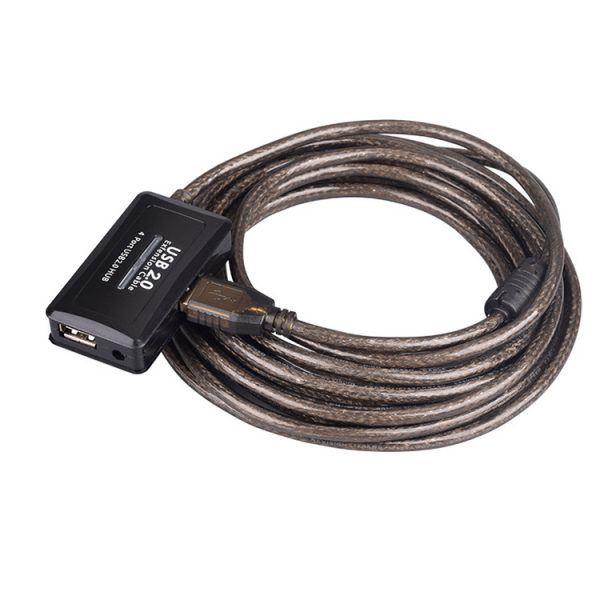 4-Napajalni kabel za razdelilnik med moškim in dvojnim USB-jem 2.0 Active Extension Flexible Hub