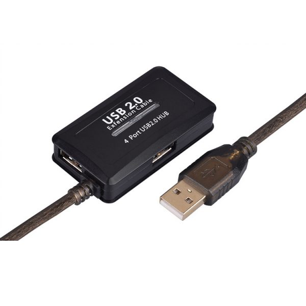 4 Porta USB 2.0 Male to Female Repeater Hub Cable