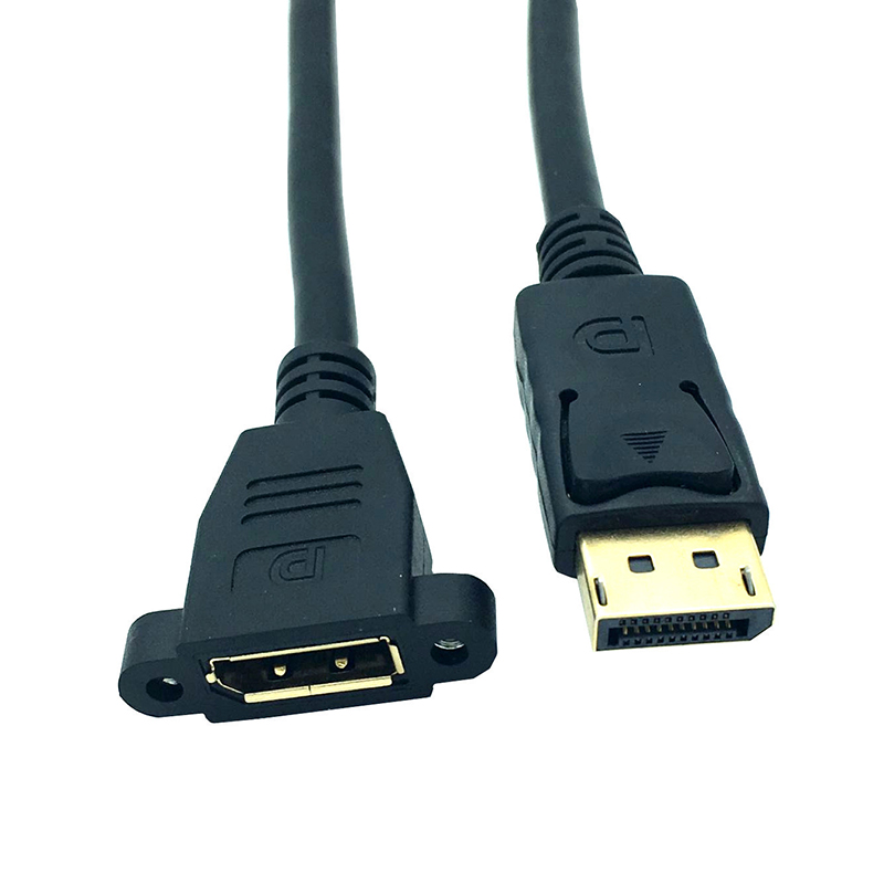 4K Placa frontal de extensión de montaje en panel DisplayPort Cable
