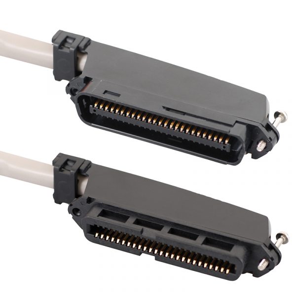 90 derece AMP 50 pin male to female Telco Cable