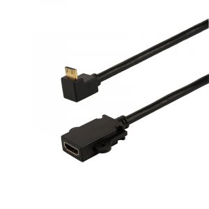 90 degree HDMI male to HDMI Female cable with screw holes