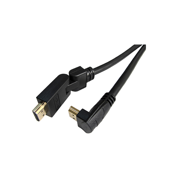 90 degree HDMI to 360 degree roating HDMI cable
