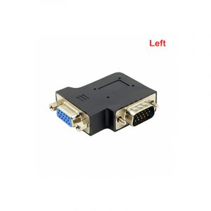 Left Angled HD 15 pin 90 Degree VGA male to Female Adapter