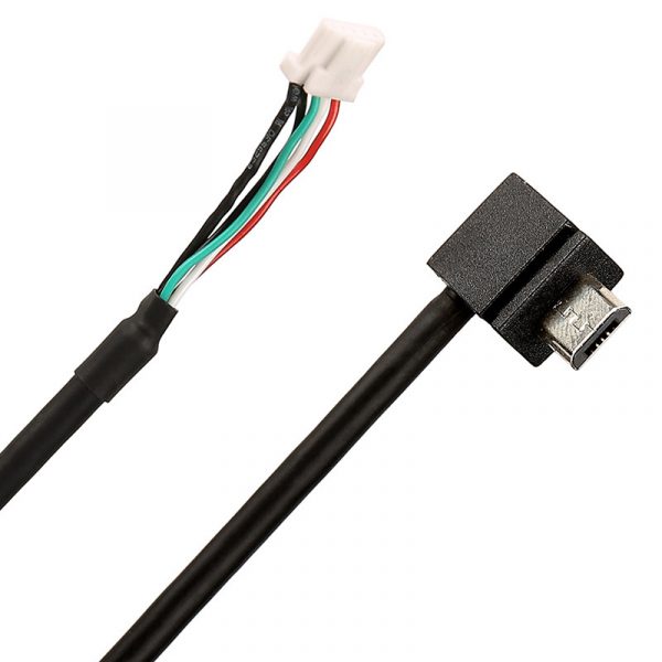 90 grado Micro USB a 5 Pin Cable de cabecera de placa base